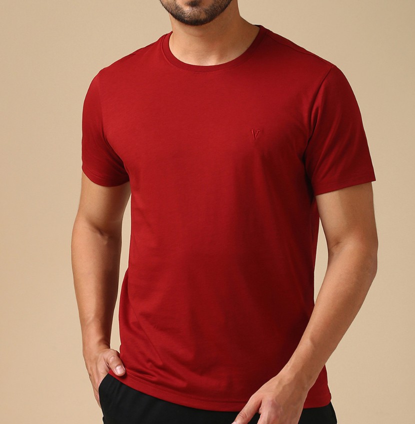 Van Heusen Men Cotton Crew Neck Regular Fit Short Sleeves Soft Breathable Lounge Tshirt